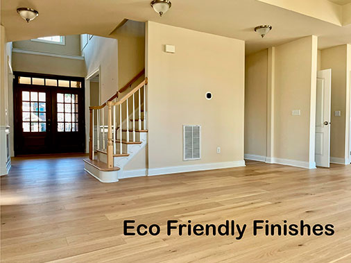 Example of hardwood flooring eco-friendly finishing