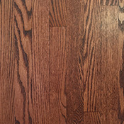 Red Oak hardwood with Mesquite Red floor stain