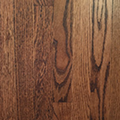 Red Oak hardwood with Sedona Red floor stain